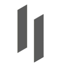 MX set (2st) zijpanelen D.518mm H.1827mm AISI304L