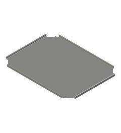 Bodemplaat voor sokkel B.400 mm D.500mmAISI304L