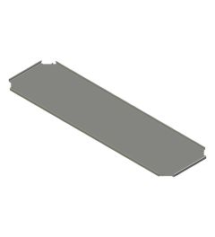 Bodemplaat voor sokkel B.1200 mm D.400mmAISI304L