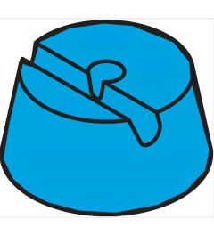 Bevesting hygiënisch Polypropyleen, blauw