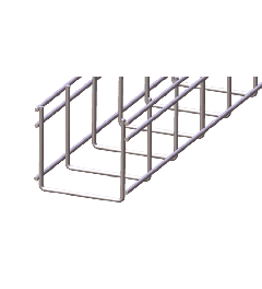 Draadgoot standaard Elektrolyt. verzinkt 75x75x3000mm-Ø4mm