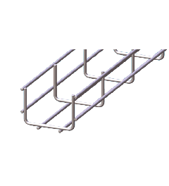 Draadgoot standaard Elektrolyt. verzinkt 45x60x3000mm-Ø5mm