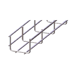 Draadgoot standaard RVS AISI304 45x60x3000mm - Ø5mm