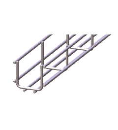 Draadgoot standaard Elektrolyt. verzinkt 35x40x3000mm-Ø4mm