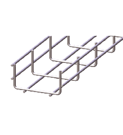 Draadgoot standaard RVS AISI304 55x100x3000mm - Ø4mm