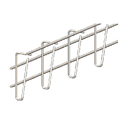 Draadgoot enkellaags RVS AISI304 12x74x3000mm