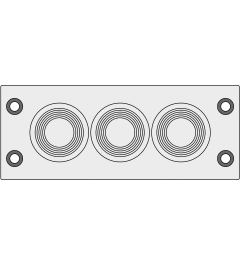 KEL-DPFR 24/3 cable entry plate 3xDPF 14-28, gray
