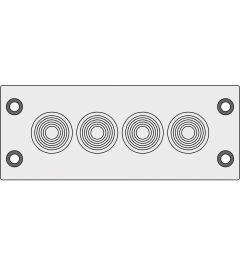 KEL-DPFR 24/4 cable entry plate 4xDPF 4-18, gray