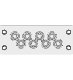KEL-DPFR 24/8 cable entry plate 8xDPF 3-12, gray