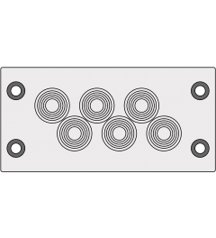 KEL-DPFR 16/6 cable entry plate 6xDPF 3-12, gray