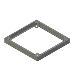 ZX sokkel B.800mm D.800mm H.100mm AISI304L (MX serie)