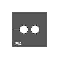KT 2/ø5 cable grommet, small, 2x5mm, black