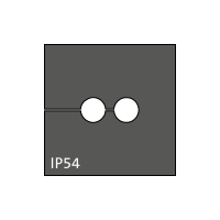 KT 2/ø4 cable grommet, small, 2x4mm, black