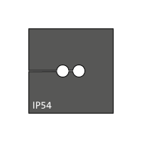 KT 2/ø3 cable grommet, small, 2x3mm, black