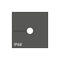 KT 4 cable grommet, small, 4-5mm, black