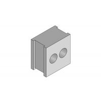 QT 2/6 QUICK cable grommet, 2x6mm, gray