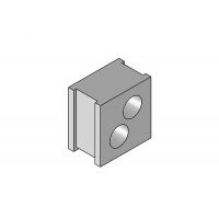 QT 2/7 QUICK cable grommet, 2x7mm, gray