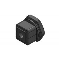 KVT 32+KGM-SUB-D9 wartel 2 delen M32, met moer SUB-D9, zwart