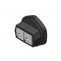 KVT 50-2+SUB-D25 wartel 2 delen M50, met moer SUB-D25, zwart