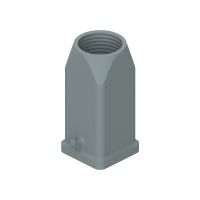 Stekkerhuis recht CKH-Type, 2 nokken, rubber, M20, 21.21