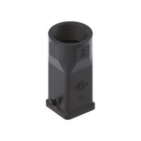 Stekkerhuis recht CK-Type, 2 nokken, rubber, M25, 21.21, zw