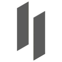 MX set (2st) zijpanelen D.618mm H.1827mm AISI304L