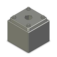 Drukknopkast 90mm 90mm D.85mm 1 gat M22