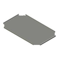 Bodemplaat voor sokkel B.600 mm D.400mmAISI304L