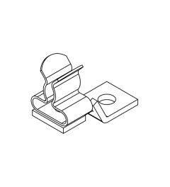 LF/SKL 3-6 mm EMC shield clamp, screw mounting M4