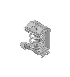 SF/SK 3- 8 mm EMC shield clamp for 35mm DIN rails(H)