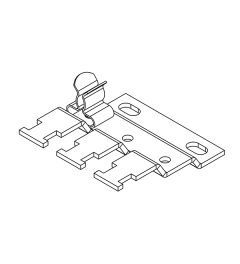 RLFZ EMC multi-shield clamp for 3 SKL, screw mounting M4