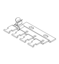 RLFZ EMC multi-shield clamp for 4 SKL, screw mounting M4