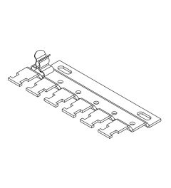 RLFZ EMC multi-shield clamp for 6 SKL, screw mounting M4