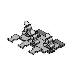 SC/RLFZ-M multi-shield clamp 3x MSKL for 30mm C-rail