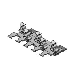 SC/RLFZ-M multi-shield clamp 5x MSKL for 30mm C-rail