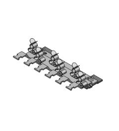 SC/RLFZ-M multi-shield clamp 6x MSKL for 30mm C-rail
