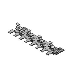 SC/RLFZ-M multi-shield clamp 8x MSKL for 30mm C-rail