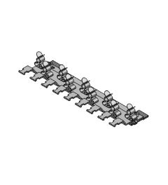SC/RLFZ-M multi-shield clamp 9x MSKL for 30mm C-rail