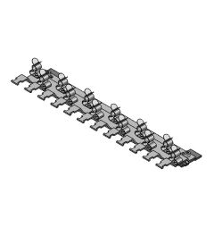 SC/RLFZ-M multi-shield clamp 12x MSKL for 30mm C-rail