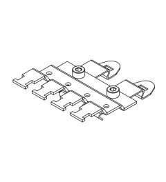 SF/RLFZ EMC multi-shield clamp 4x MSKL for 35mm DIN rails(H)