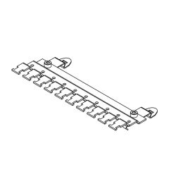 SF/RLFZ EMC multi-shield clamp 10xMSKL for 35mm DIN rails(H)