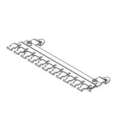 SF/RLFZ EMC multi-shield clamp 11xMSKL for 35mm DIN rails(H)