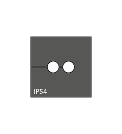 KT 2/ø4 cable grommet, small, 2x4mm, black