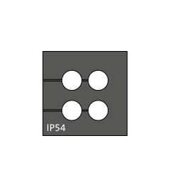 KT 4/ø5 cable grommet, small, 4x5mm, black