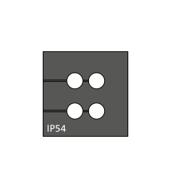 KT 4/ø4 cable grommet, small, 4x4mm, black