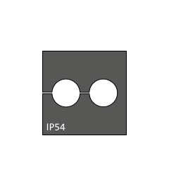 KT 2/ø7 cable grommet, small, 2x7mm, black