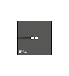 KT 2/ø2 cable grommet, small, 2x2mm, black