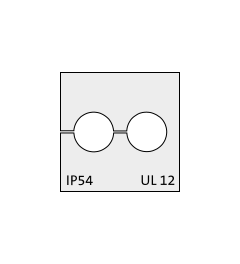 KT 2/ø7 cable grommet, small, 2x7mm, gray