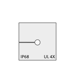 KT 3 kabel tule, klein, 3-4mm, grijs