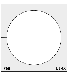 KT 34 kabel tule, groot, 34-35mm, grijs